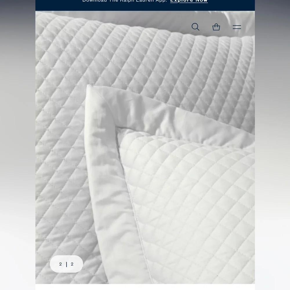 Ralph Lauren Wyatt diamond collection single Sham. Standard size